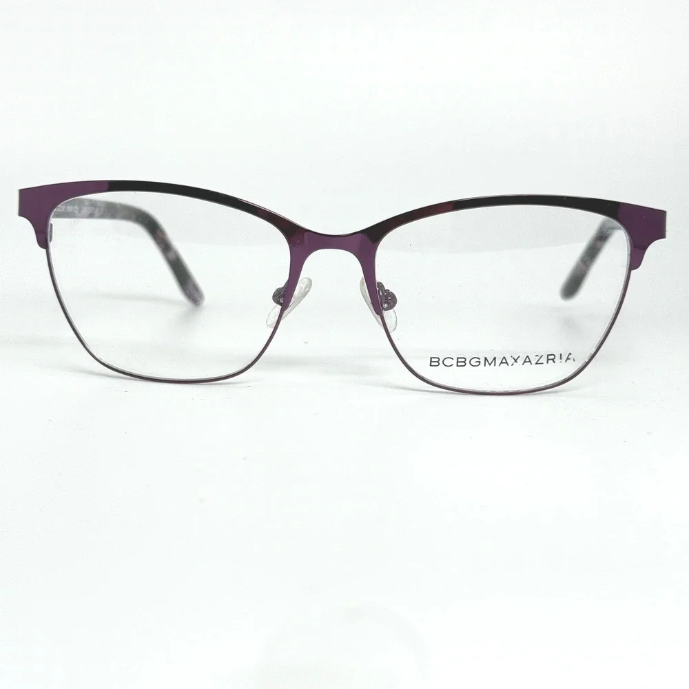 BCBGMAXAZRIA Womens Purple Metal‎ Cat Eye Eyeglasses Frame Made 53 16 135 21363
